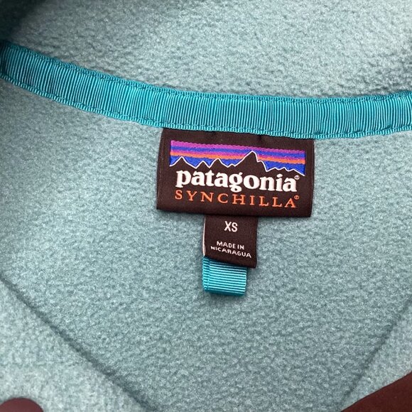 Patagonia Women Lightweight Synchilla Snap Fleece Pullover Size XS Jacket Multi - Picture 3 of 8